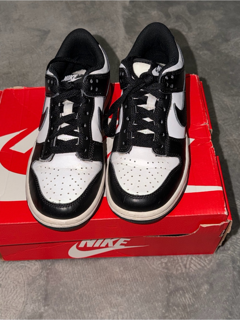 Nike Kids Black and White Low-Top Sneakers